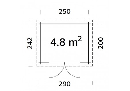 Domek ogrodowy MARY48 2.7 x 2.2m 28mm