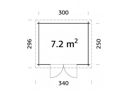 Domek ogrodowy MARY72 3.2 x 2.7m 28mm