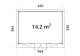 Domek ogrodowy LISA 142 4.7 x 3.5m 44mm