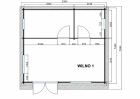 Domek letniskowy WILNO1, 6.0x5.5m 70mm