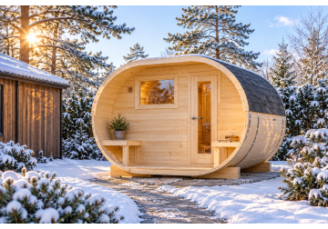 Sauna ogrodowa ANETTE 3.28×2.70 m 42 mm – drewniana sauna do ogrodu | Domki SODAS