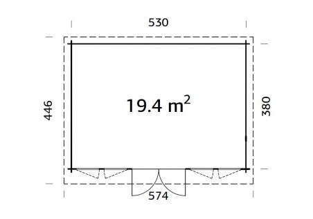 Domek ogrodowy LISA194 5.5 x 4.0m 44mm