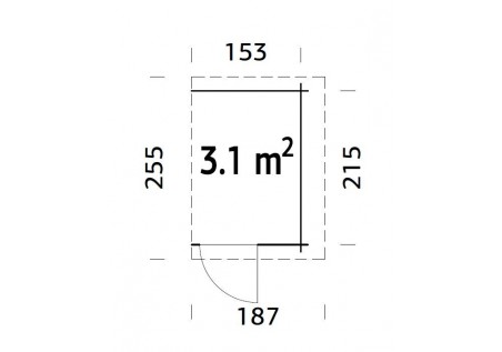 Przybudówka drewniana EXTE 1.63 x 2.35m 28mm