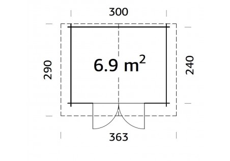 Domek ogrodowy VIVI69, 3.2x2.6m 28mm