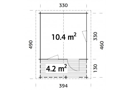 Domek letniskowy SYLVI104, 3.5 x 3.5m 34mm