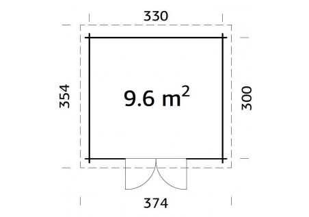 Domek ogrodowy ELSA 96, 3.5x3.2m 28mm