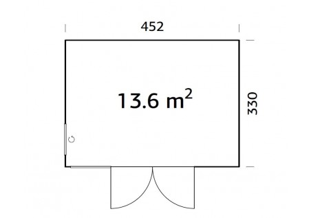 Domek Nordic SOLVEIG, 4.52x3.30m