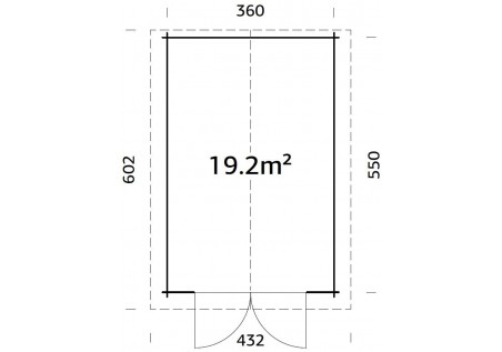 Garaż TOMAS192, 3.8x5.7m 34mm