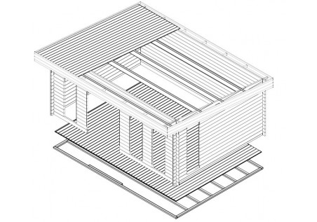Domek drewniany BARBADOS 5.75 x 4.15m 44mm