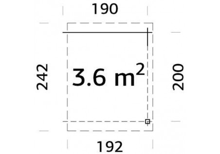 Domek ogrodowy MARY57 3.2 x 2.2m 28mm
