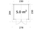 Domek ogrodowy LOTA5, 2.5x2.5m 28mm