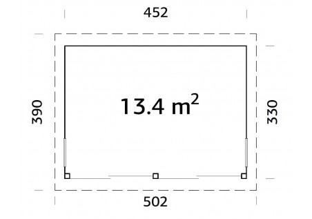 Domek Nordic ANNABEL1, 4.52x3.30m
