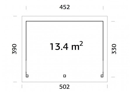 Domek Nordic ANNABEL2, 4.52x3.30m