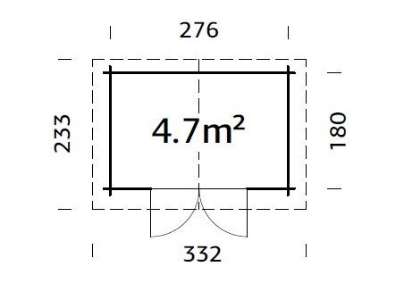 Domek ogrodowy VALE47, 2.96x2.0m 28mm