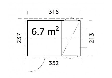 Domek dla kur CHICK67, 3.16x2.13m 16mm