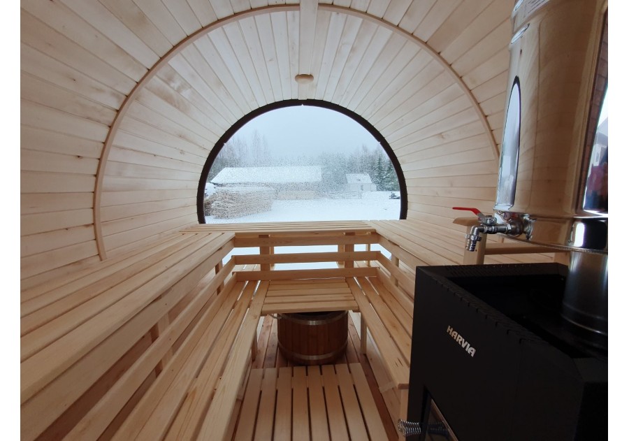 Sauna BAREL szyba panoramiczna 3,0x2,3m
