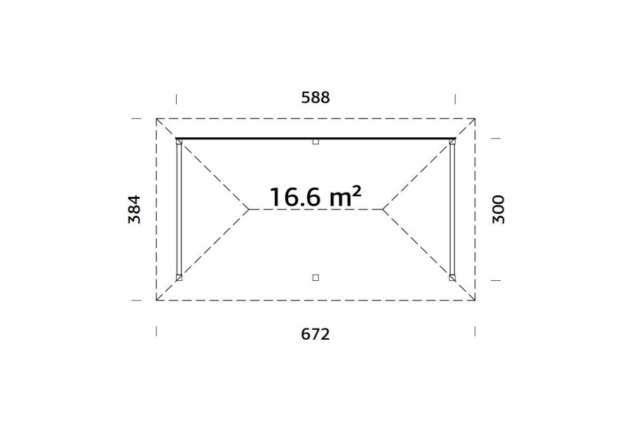 Altana ogrodowa BIANCA166 5.88x3.0m [set 108, seria CONNECT]