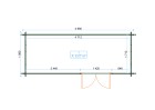 Domek ogrodowy LINE50, 5.0x2.0m 34mm