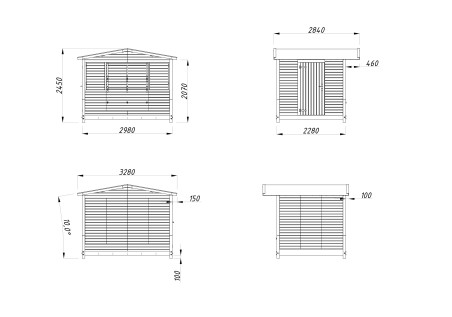 Pawilon handlowy MARIAN62 2.98x2.28m 16mm