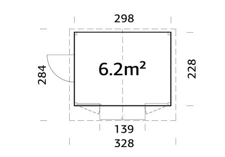 Pawilon handlowy MARIAN62 2.98x2.28m 16mm