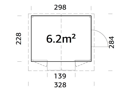 Pawilon handlowy MARIAN62 2.98x2.28m 16mm