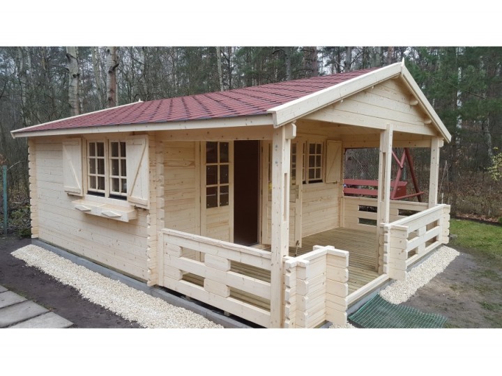 Gont bitumiczny - optymalne pokrycie dachu na domek drewniany ogrodowy i domek letniskowy. 