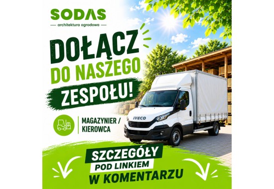 Dołącz do Zespołu SODAS - oferta pracy magazynier/kierowca